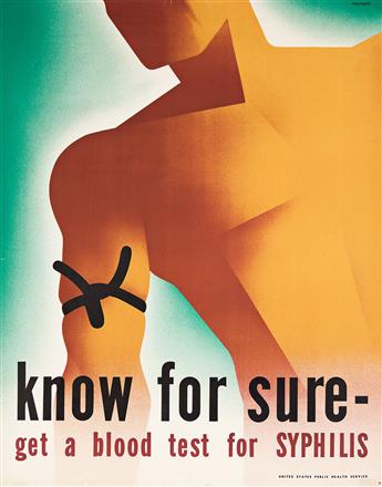 LEONARD KARSAKOV (1917-1993).  [STD PREVENTION / MENS HEALTH]. Group of 3 posters. Circa 1945. Each approximately 27¾x21¾ inches, 70½x